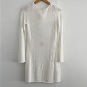 Divided Cream Long Sleeve Dress